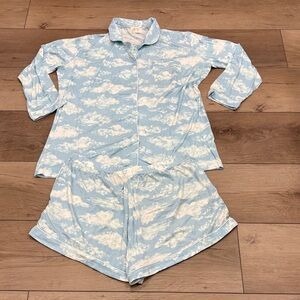 In My Sundays Blue Skies Long Sleeve & Short Pajama Set